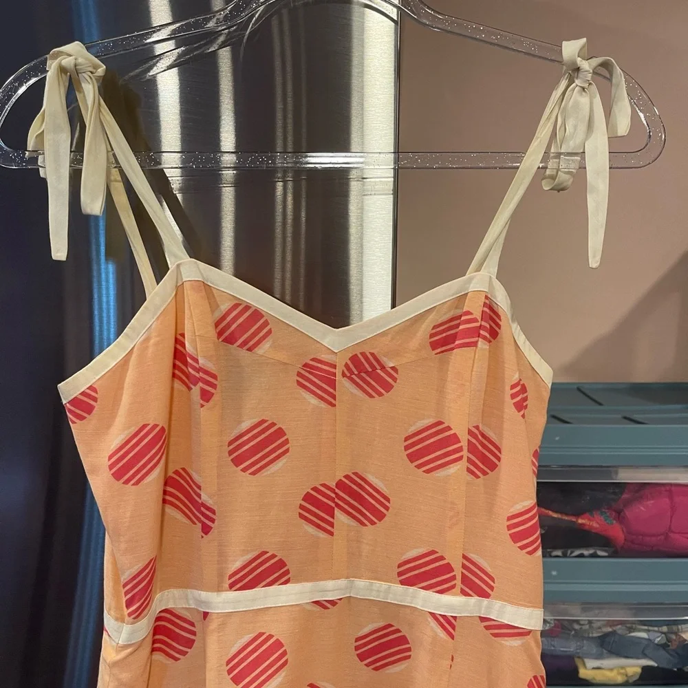 Philip DiCaprio Silk Blend peach tank dress size 2 - Picture 4 of 8
